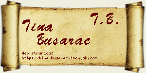 Tina Busarac vizit kartica